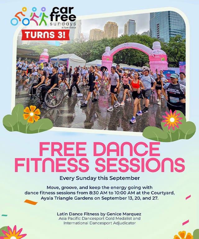 Join in the fun and bust a move as Car Free Sundays presents free Latin Dance Classes for Fitness this September